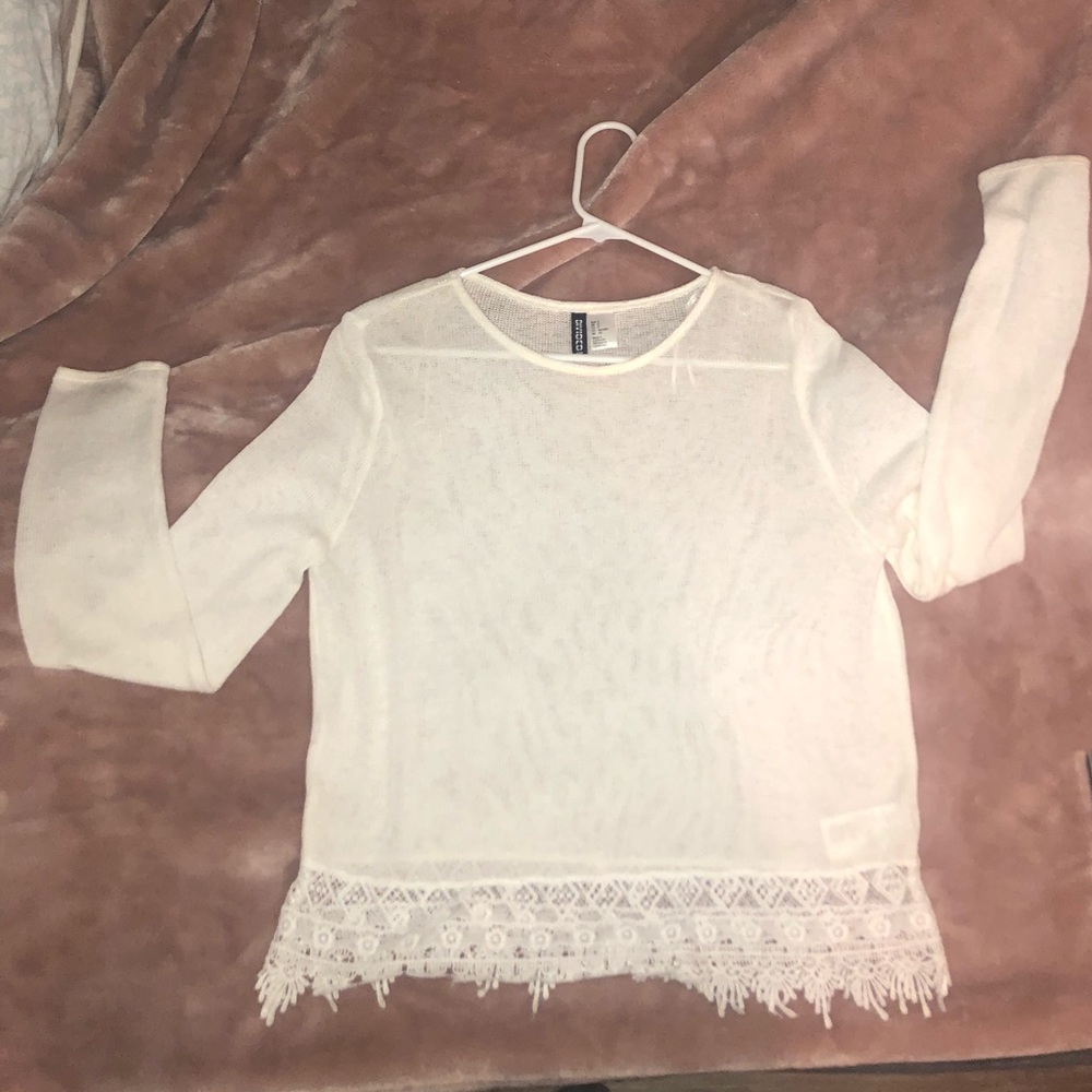Embroider Lace Sweater